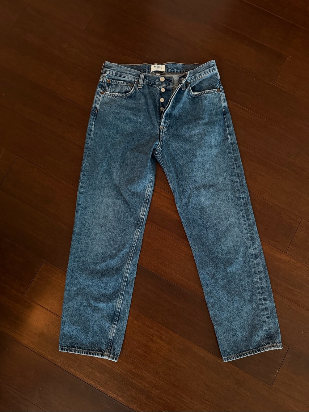 Agolde Wyman Classic Blue Straight-Leg Jeans